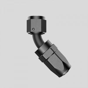 Alluminio 45 gradi a un pezzo a flusso pieno flusso intero olio tubo di combustibile per olio e un raccordo